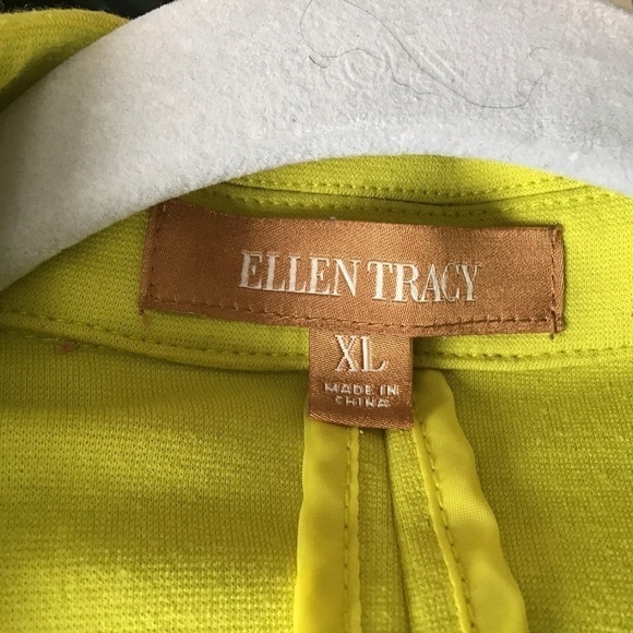 Ellen Tracy neon green knit jacket. Size Xlarge. - Picture 3 of 5